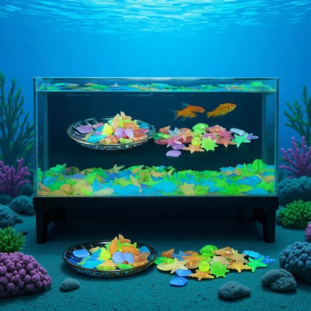 Planted Aquarium Equipment - أحجار المحيط المضيئة، أصداف المحار الفلورية،