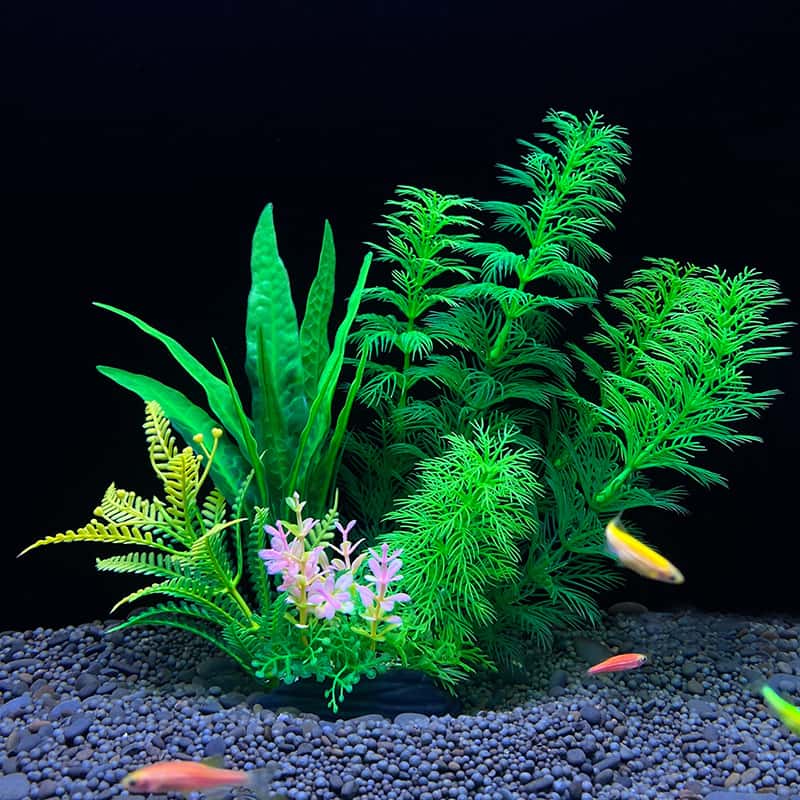 Planted Aquarium Bowl - نبات مائي اصطناعي واقعي لتزيين أحواض