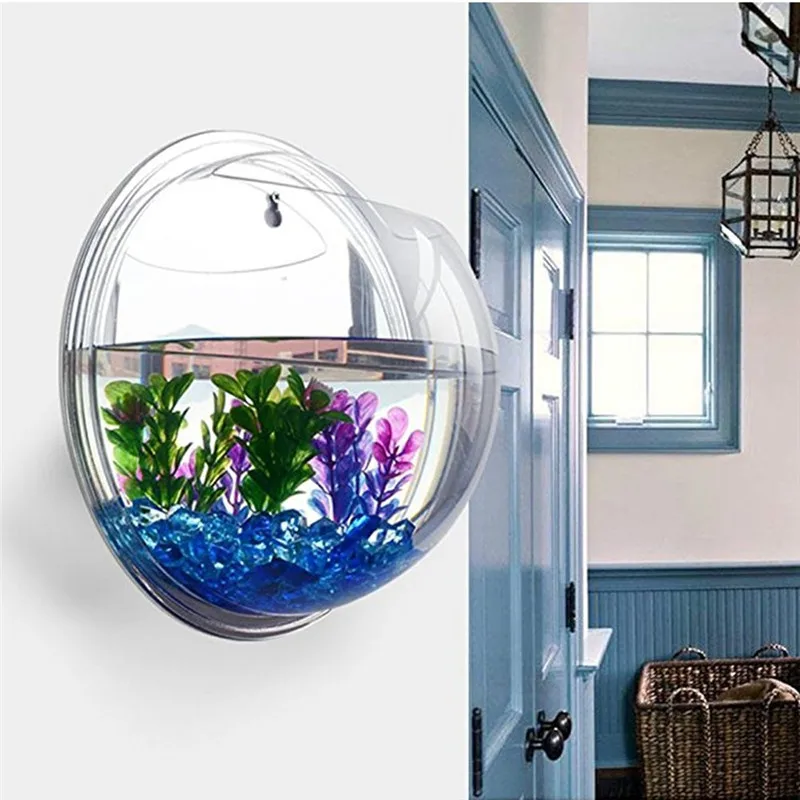 Planted Aquarium Bowl - وعاء أكريليك معلق على الحائط لحوض