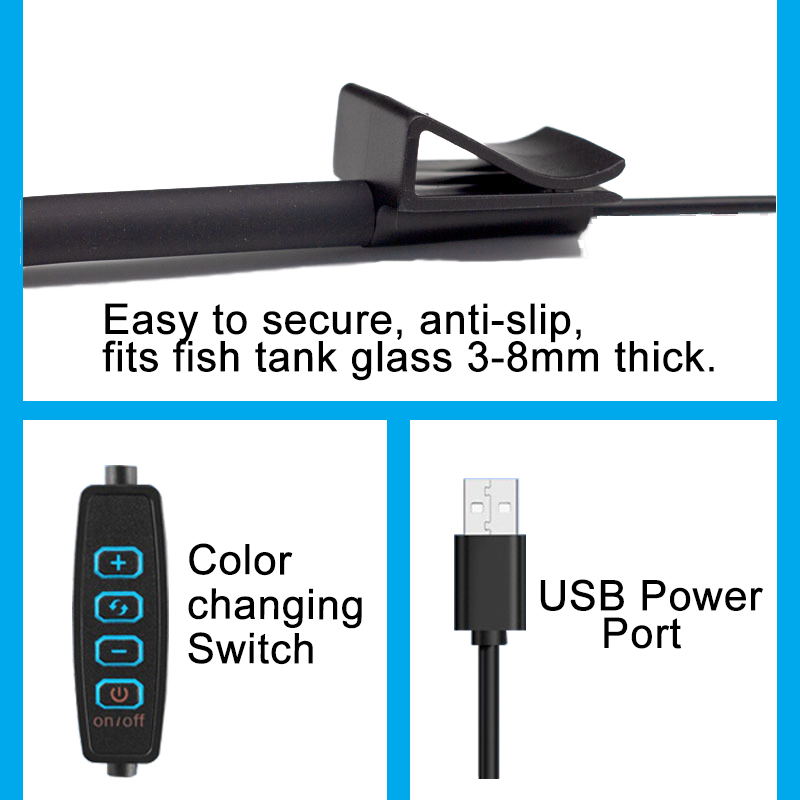 USB حوض السمك LED مصباح خزان ا - مراجعة Aquarium Planted Tank Light وسعره