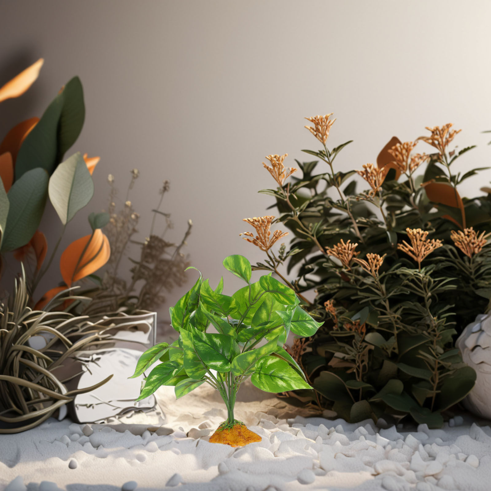 نباتات اصطناعية آمنة وغير سامة - مراجعة Planted Aquarium Bowl وسعره