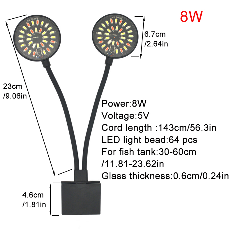 USB حوض السمك مصباح ليد خزان ا - مراجعة Aquarium Planted Tank Light وسعره