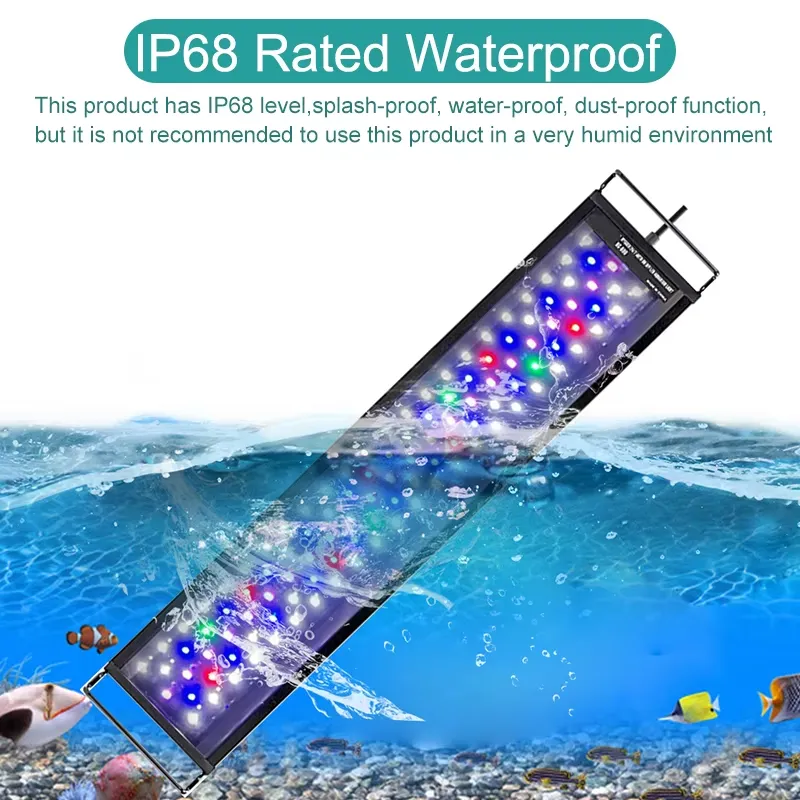 إضاءة حوض السمك LED كاملة الطي - مراجعة Aquarium Planted Tank Light وسعره