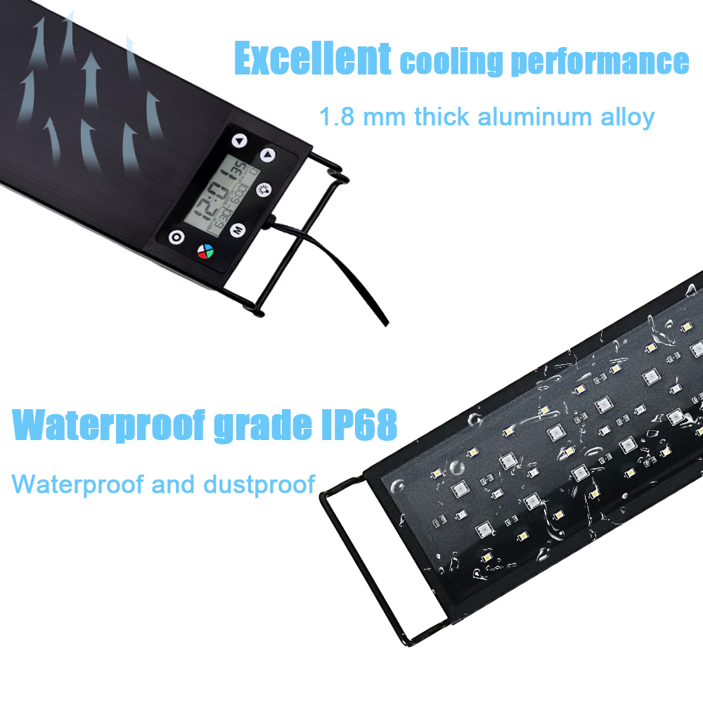 إضاءة LED لحوض السمك بطول 30-6 - مراجعة Aquarium Planted Tank Light وسعره
